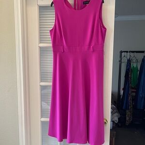 Andrew Marc Fuchsia Midi Dress